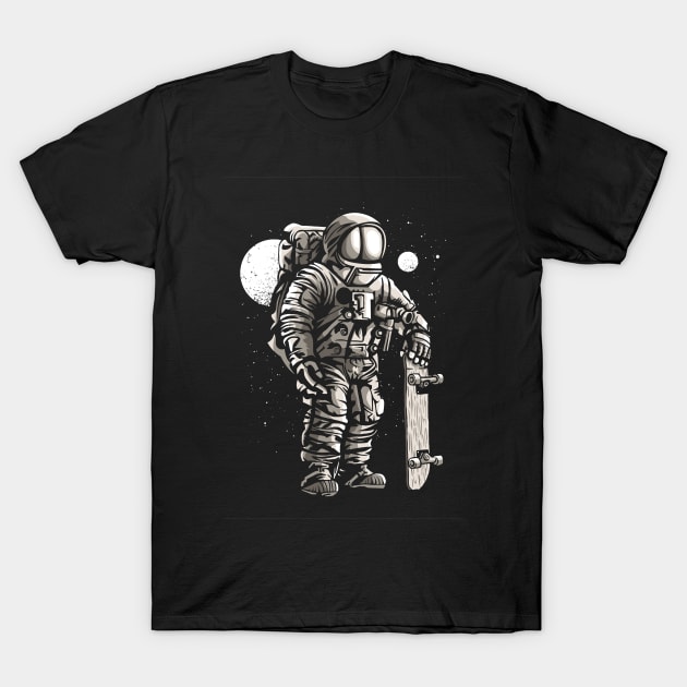 SPACE SKATER by WOOF SHIRT T-Shirt by WOOFSHIRT